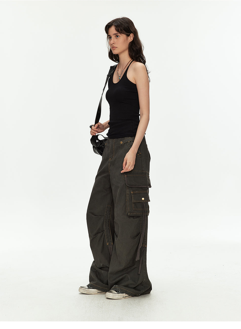 MADWITCH DECONSTRUCTED BAGGY CARGO PANTS #5894