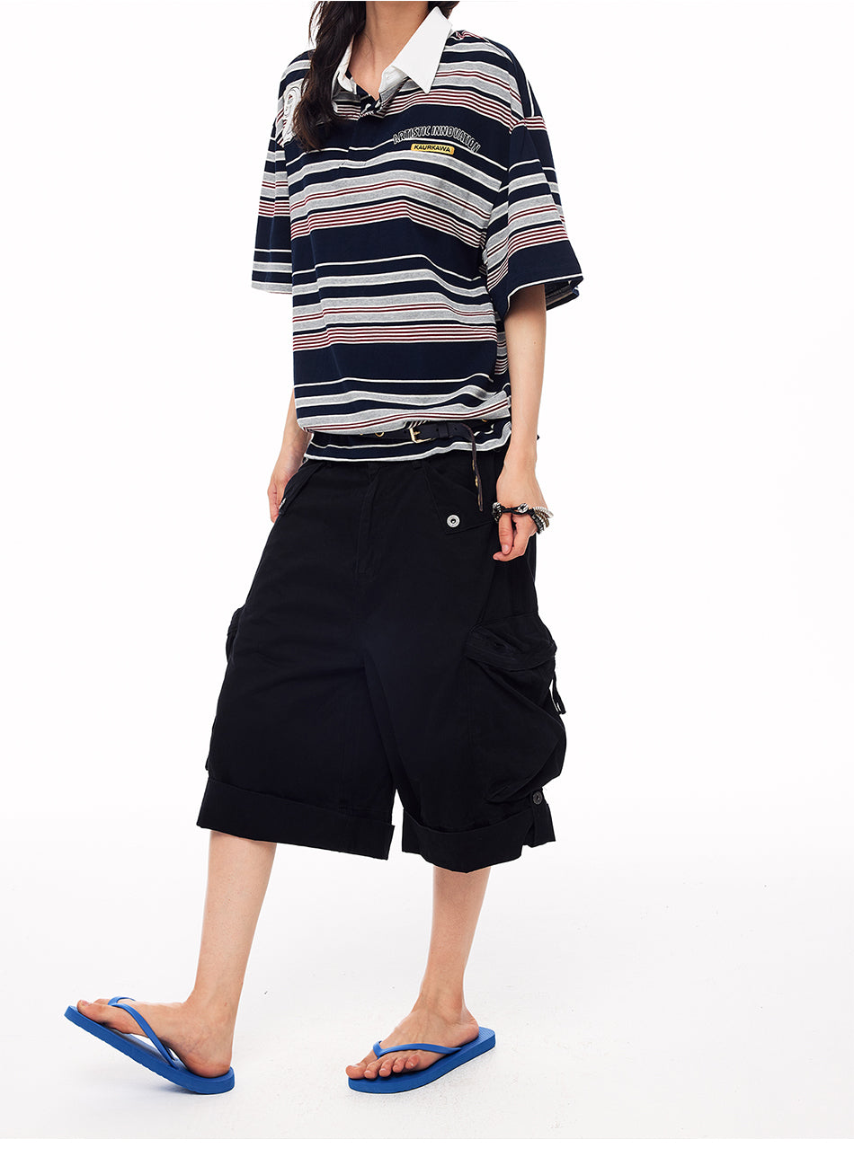 MADWITCH WASHED MULTI-POCKET CARGO SHORST #CK278D