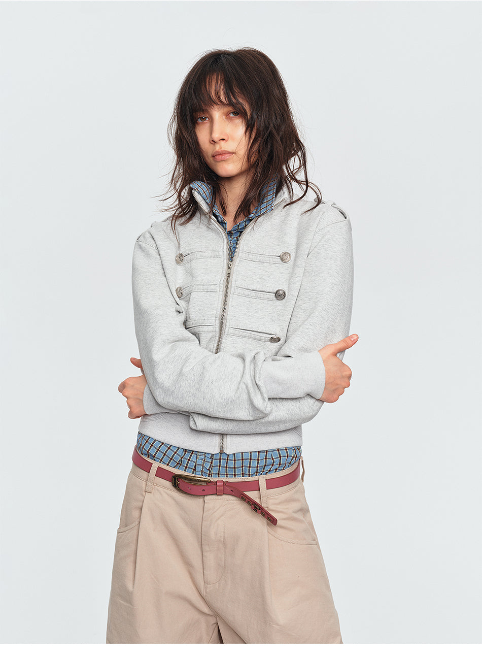 MADWITCH MILITARY NAPOLEON ZIP CARDIGAN #L2026550