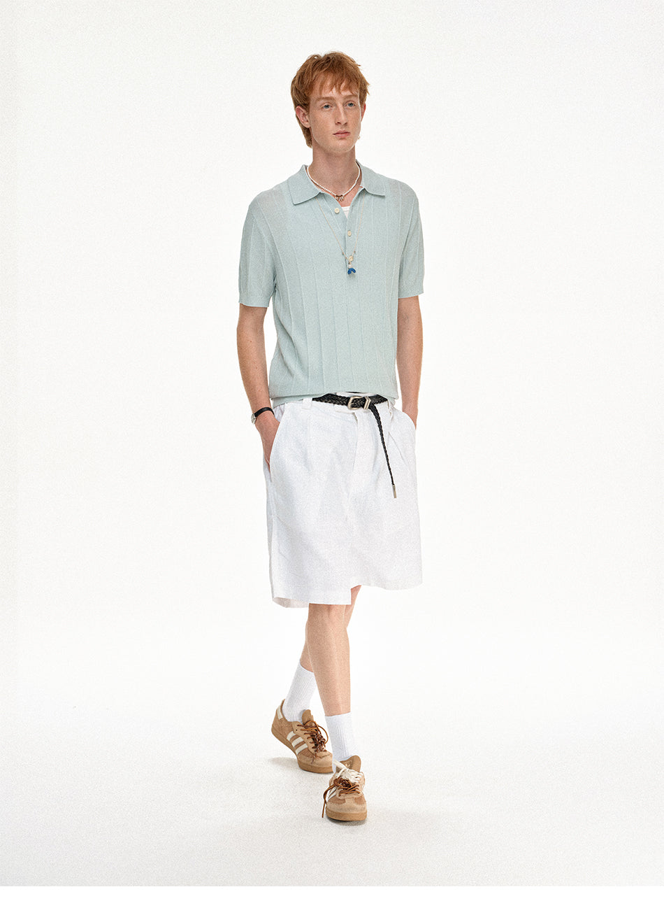 MADWITCH LINEN POLO SHIRT #32607