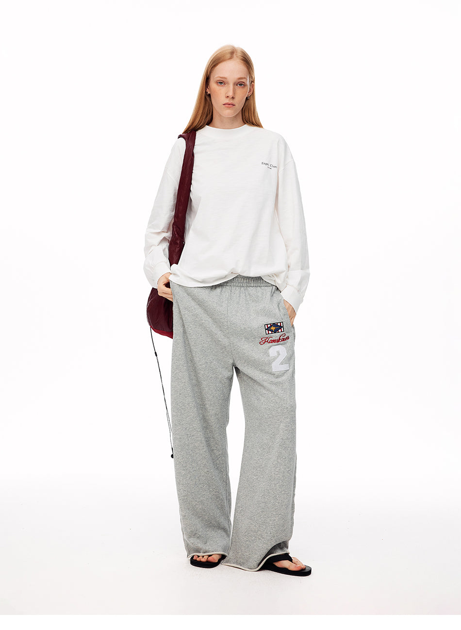 MADWITCH EMBROIDERED WIDE-LEG SWEATPANTS #CK61066