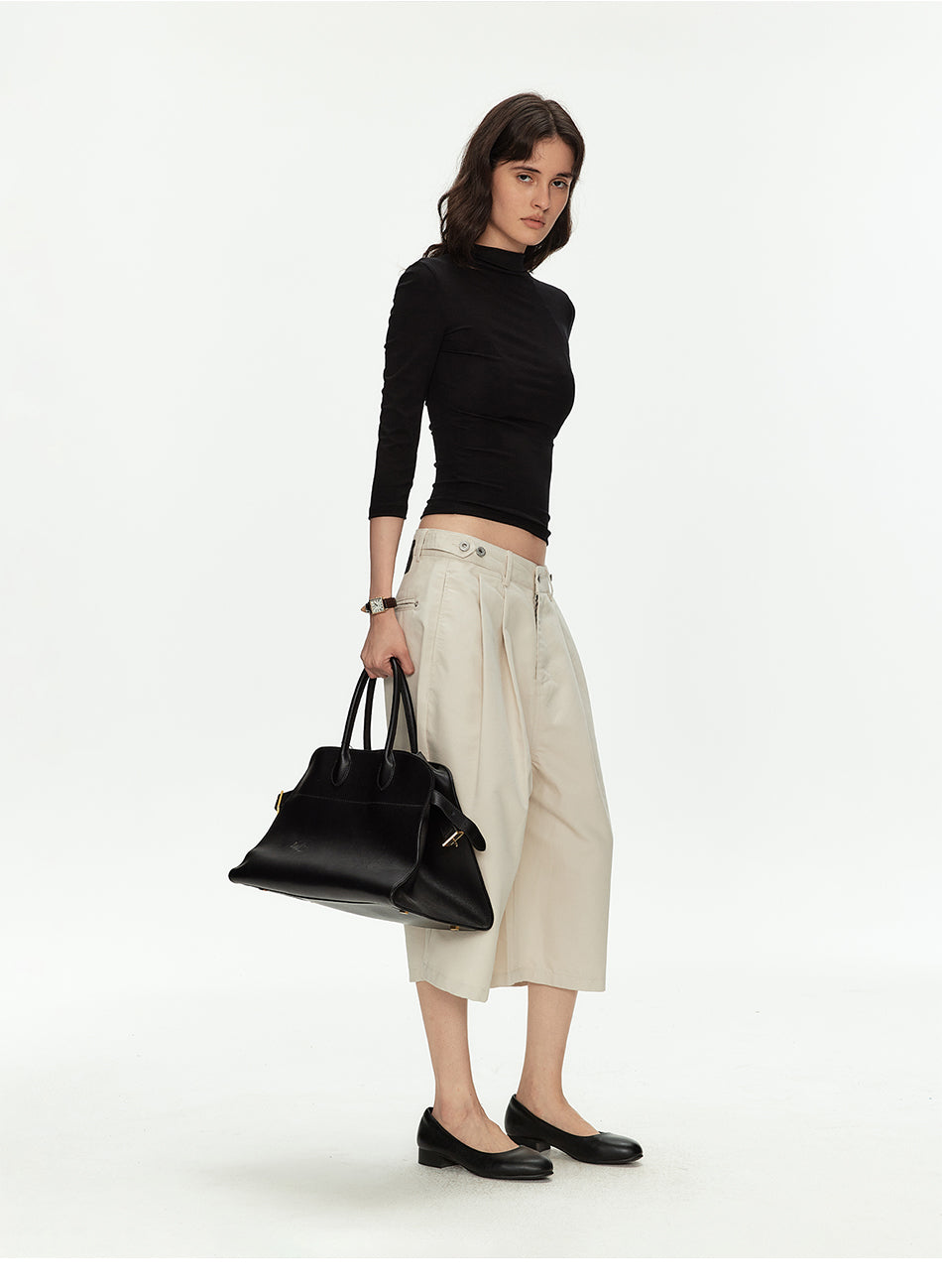 MADWITCH LYOCELL MOCK NECK TEE TOP #TC139N