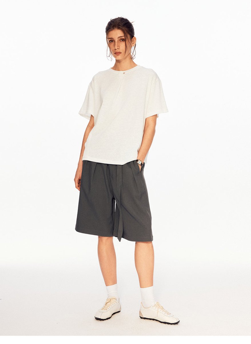 MADWITCH BELTED RELAXED SHORTS C986 - MadWitch Store