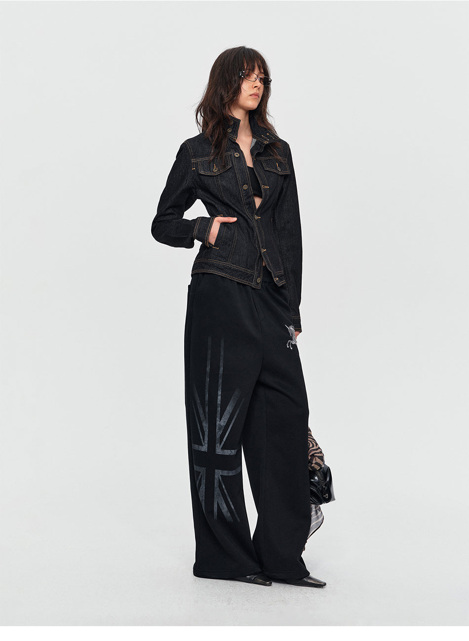MADWITCH UNICORN STAR WIDE-LEG SWEATPANTS #C1029
