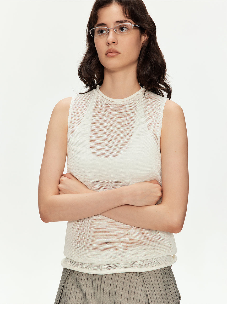 MADWITCH MESH SLEEVELESS TOP #MYCB019