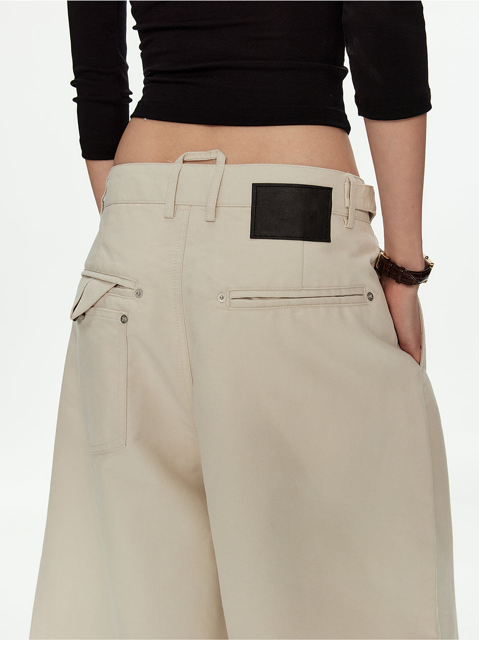 MADWITCH VINTAGE PLEATED CROP PANTS #CK273D