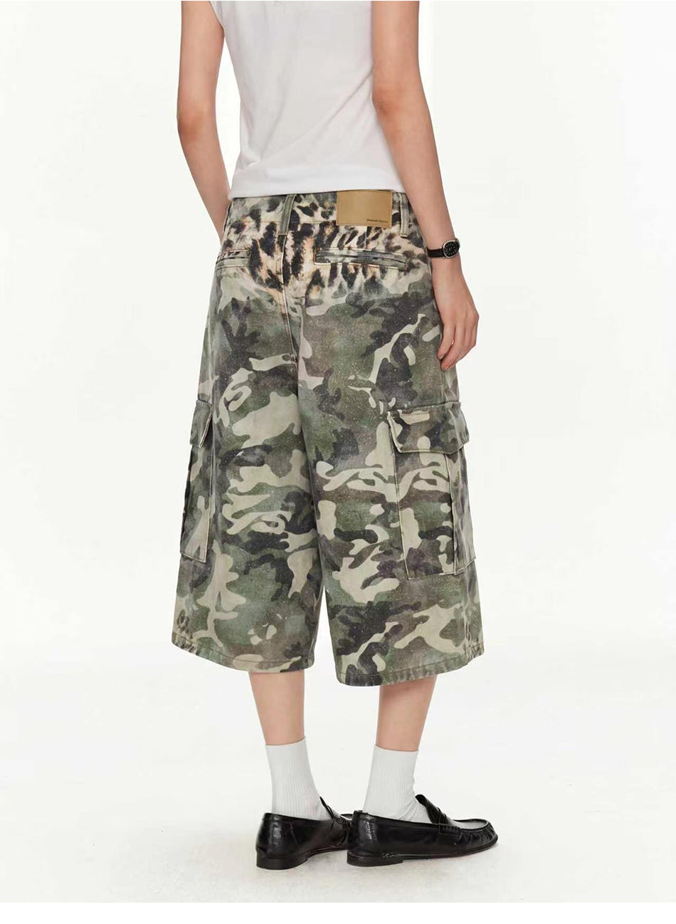 MADWITCH CAMO LEOPARD GRADIENT CARGO PANTS #G60050