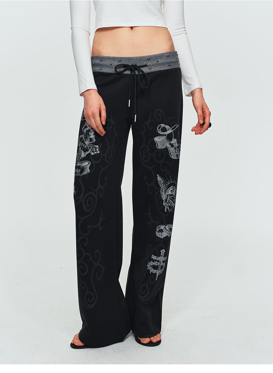 MADWITCH THORN ANGEL STUDDED SWEATPANTS #L2026543