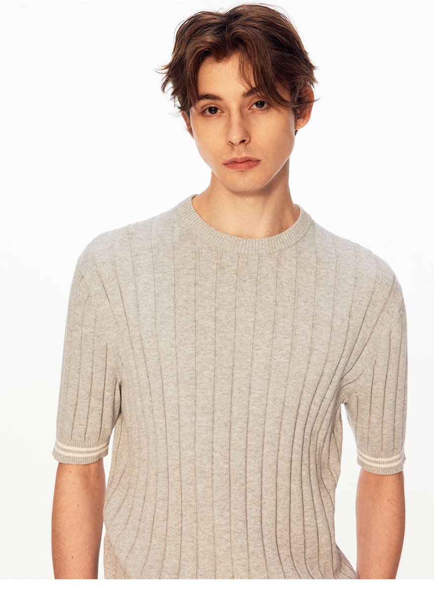 MADWITCH RELAXED RIBBED KNIT TEE MD27486 - MadWitch Store