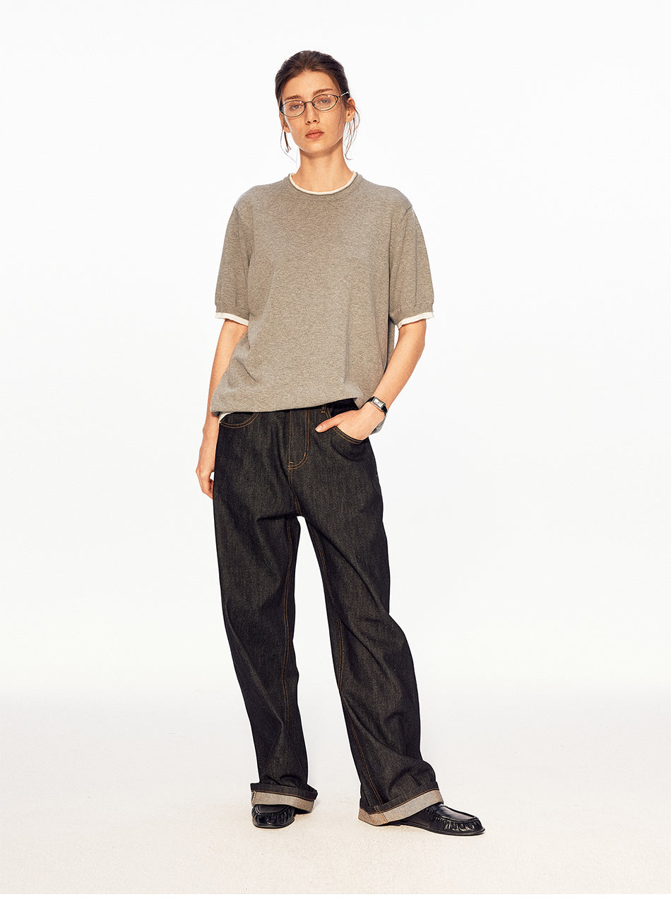MADWITCH HERITAGE FAUX LAYER KNIT TEE #UTU073