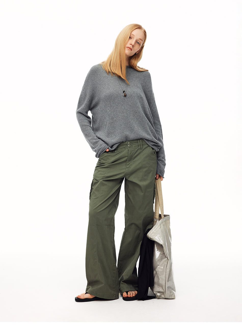MADWITCH MULTIPOCKET CARGO WIDE-LEG PANTS #CN61010