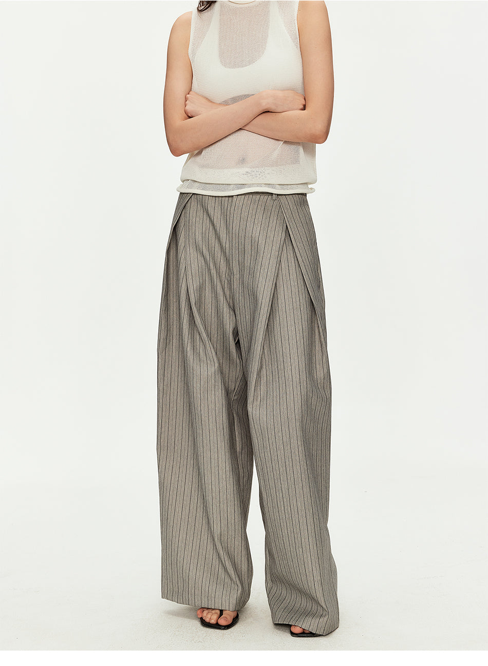MADWITCH HERITAGE PLEATED WIDE TROUSERS #DR1529