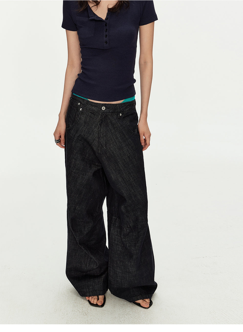 MADWITCH RAW SELVEDGE CURVED JEANS #GPC9813