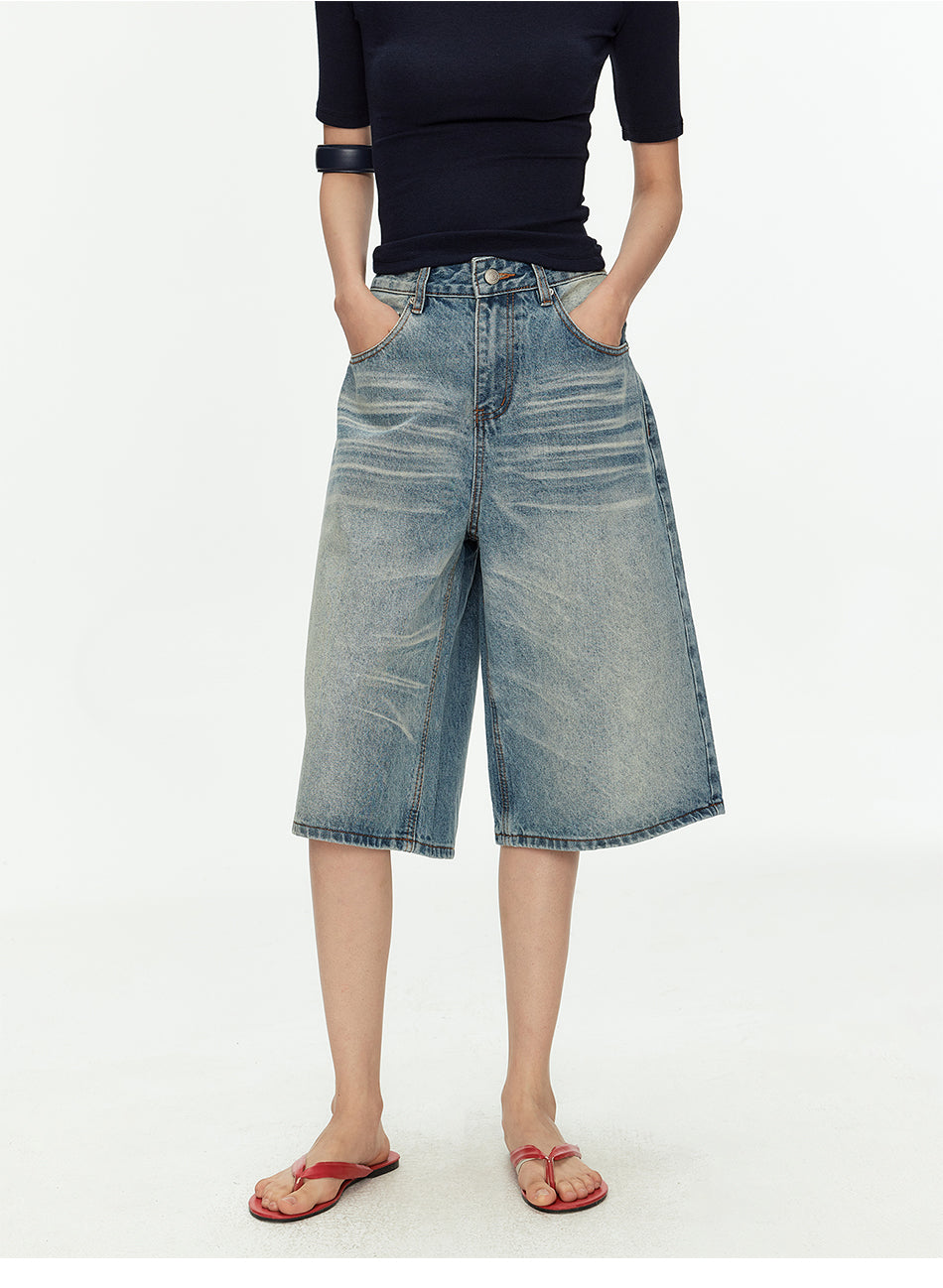 MADWITCH WHISKER WASH CROP JEANS #G60037