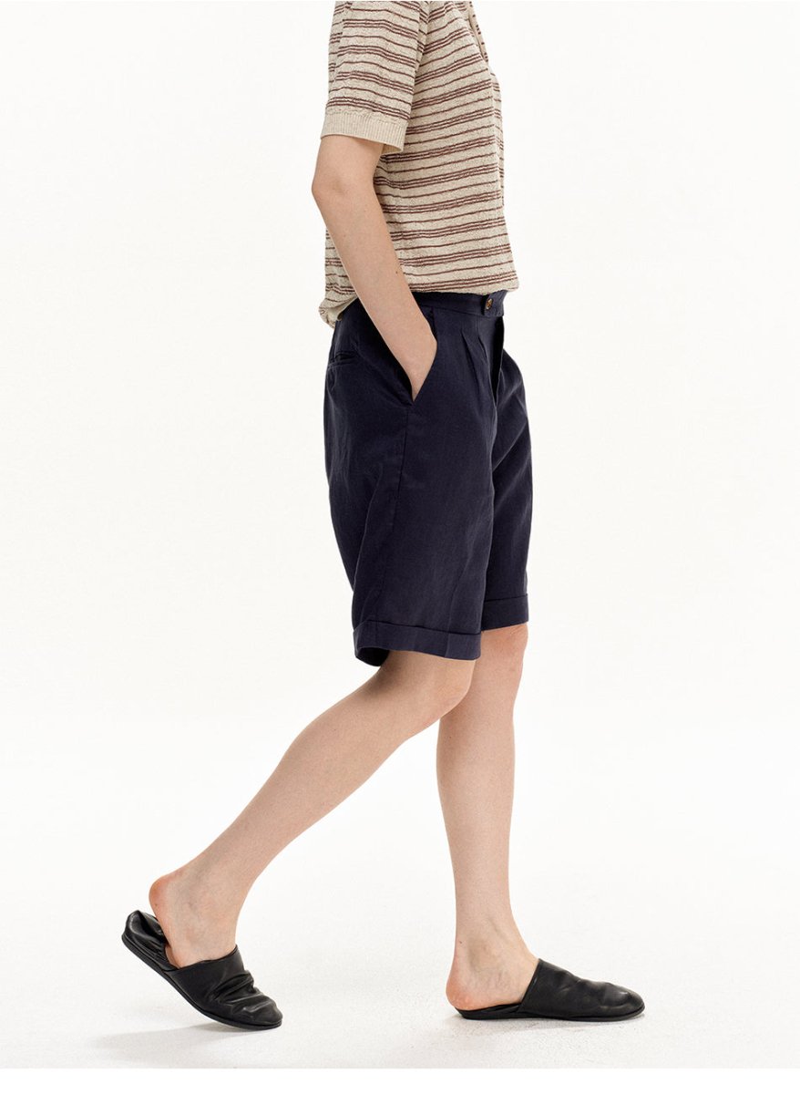 MADWITCH HERITAGE LINEN SHORTS D067 - MadWitch Store