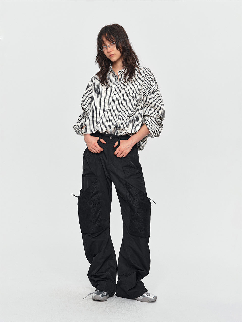 MADWITCH DECONSTRUCTED CURVED CARGO PANTS #CK61077