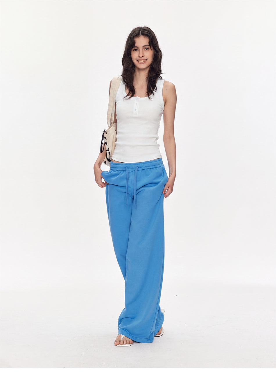 MADWITCH MINIMALIST U-NECK CROPPED RIBBED TANK TOP #C2026329