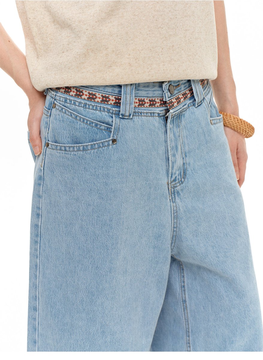 MADWITCH MINIMALIST DENIM CAPRI PANTS RK240 - MadWitch Store