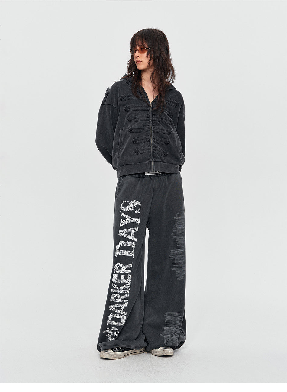 MADWITCH WASHED NAPOLEON ZIP HOODIE #L2026531