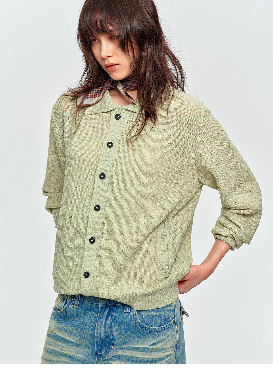 MADWITCH CROPPED SLOUCHY-HOOD KNIT SWEATER #RM32