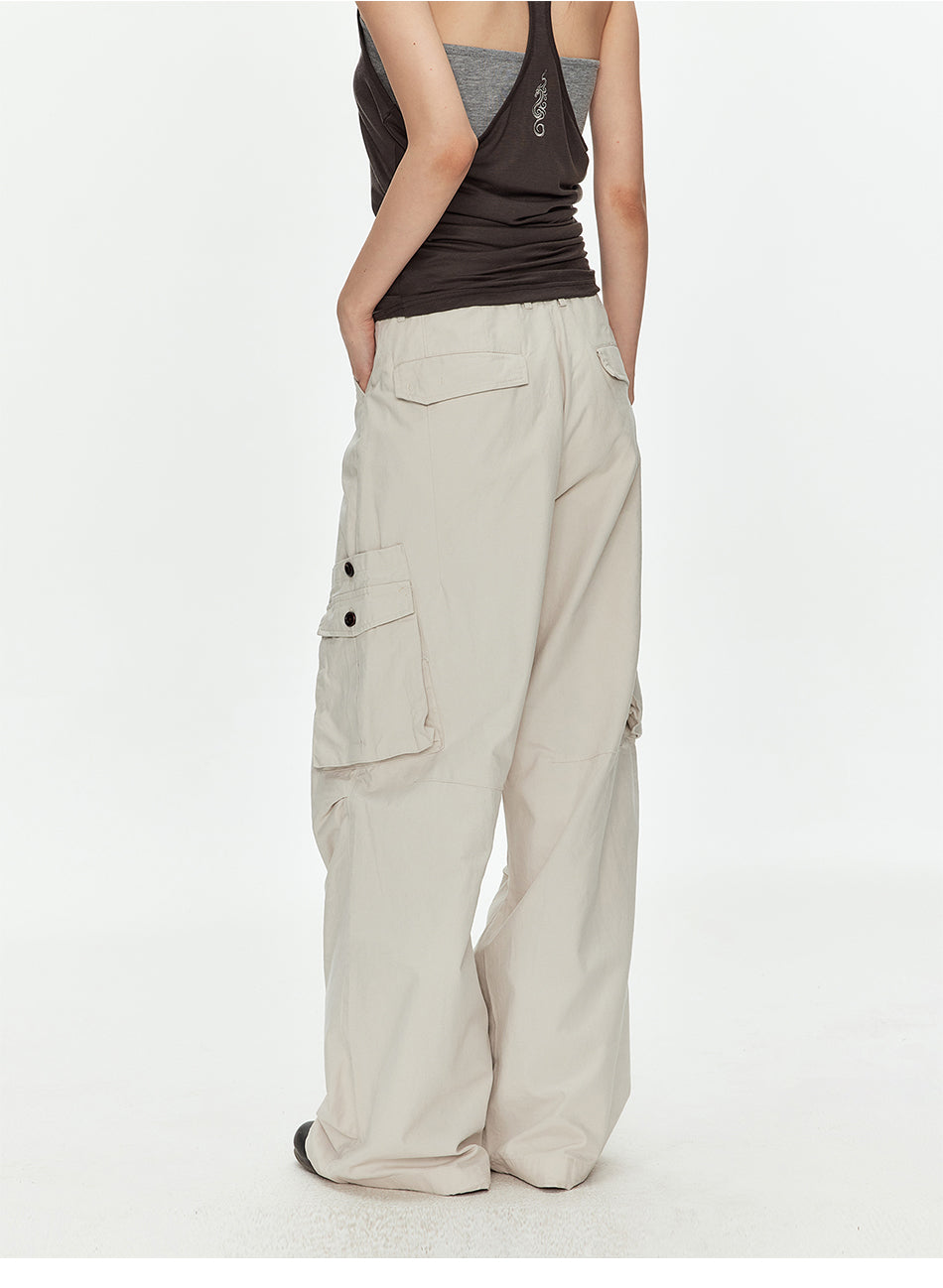 MADWITCH LYCELL BLEND LOOSE CARGO PANTS #CK6995