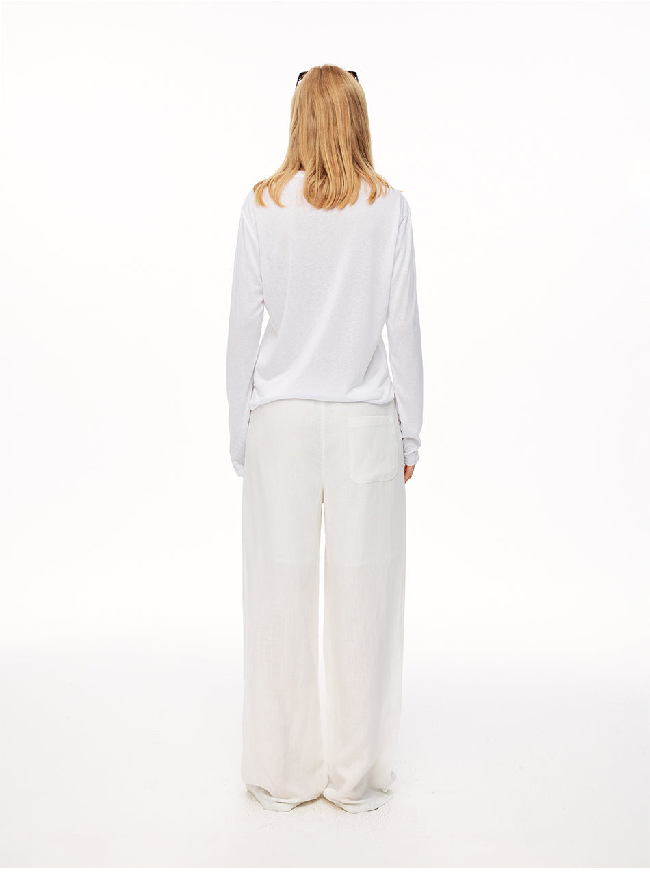 MADWITCH LYOCELL LINEN DRAWSTRING TROUSERS #NR6035