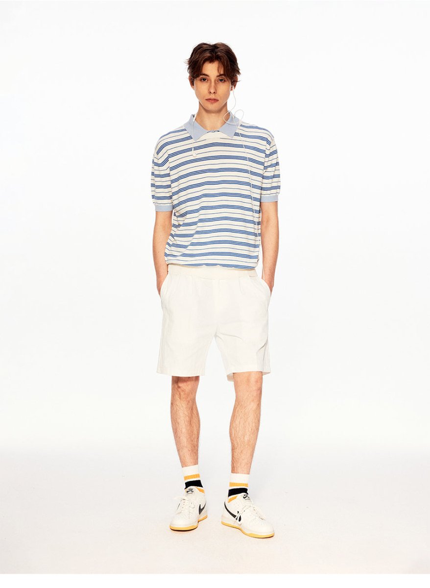 MADWITCH FAUX LAYER STRIPE POLO TEE 27474 - MadWitch Store