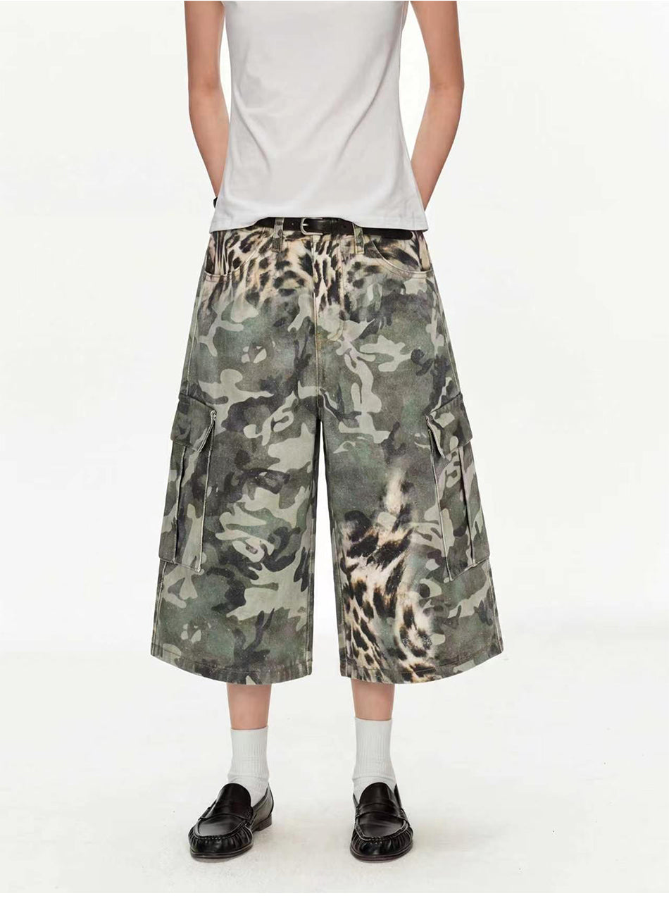 MADWITCH CAMO LEOPARD GRADIENT CARGO PANTS #G60050