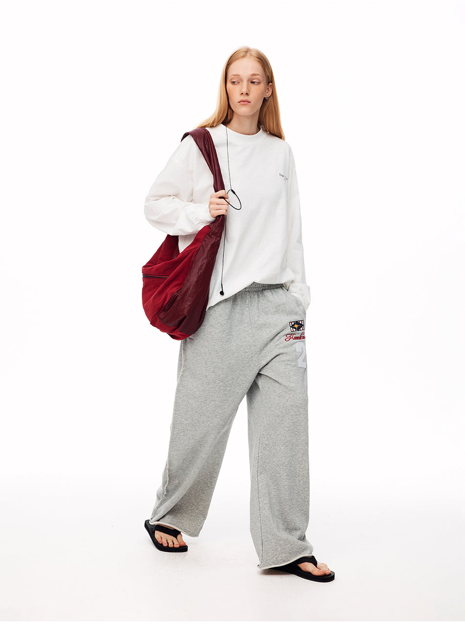 MADWITCH EMBROIDERED WIDE-LEG SWEATPANTS #CK61066