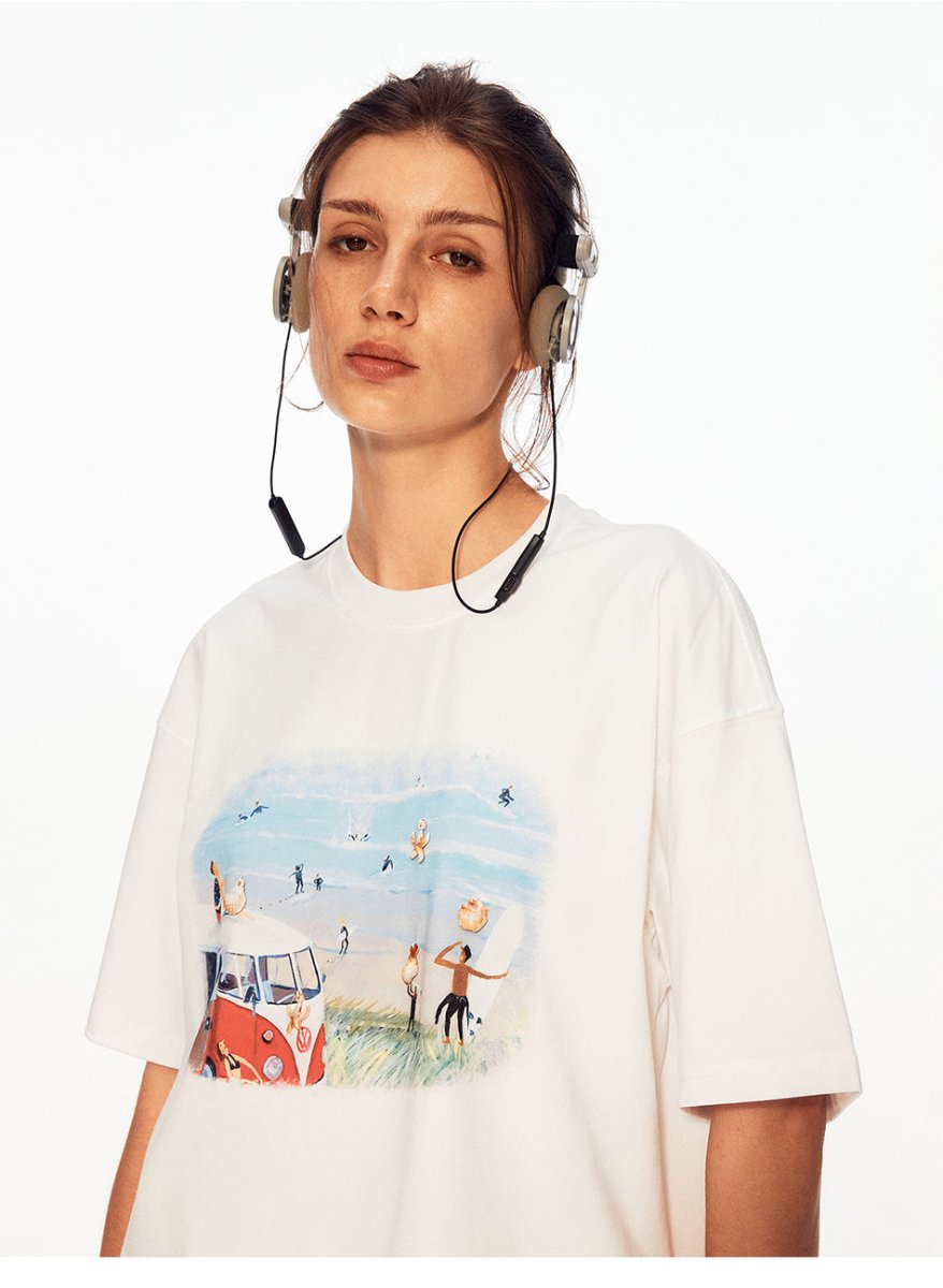 MADWITCH VINTAGE BUS PRINT TEE 991295 - MadWitch Store