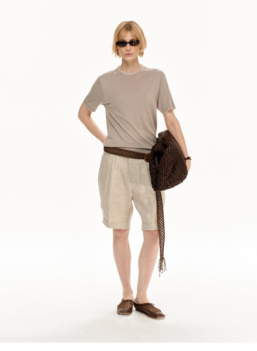 MADWITCH HERITAGE LINEN SHORTS D067 - MadWitch Store