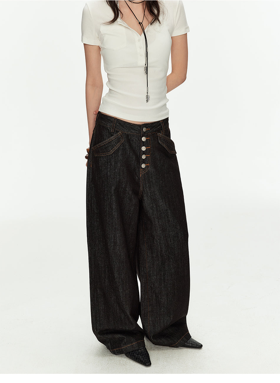 MADWITCH RAW DENIM PARIS BUCKLE PANTS #DR3329