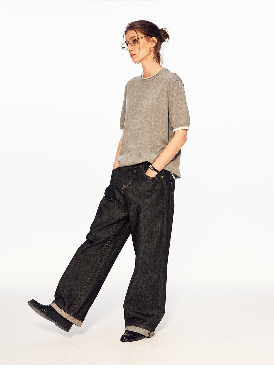 MADWITCH HERITAGE FAUX LAYER KNIT TEE #UTU073