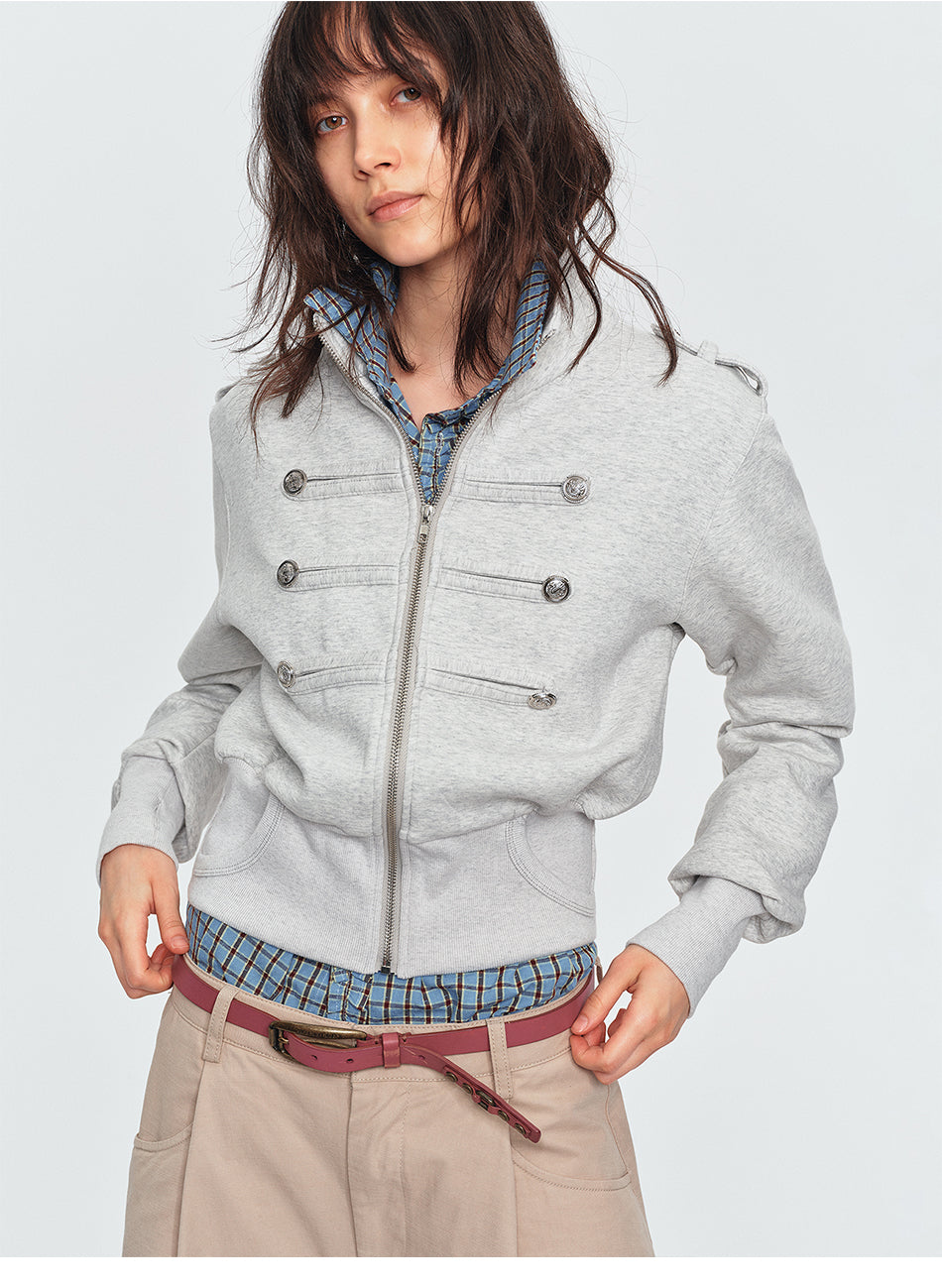 MADWITCH MILITARY NAPOLEON ZIP CARDIGAN #L2026550