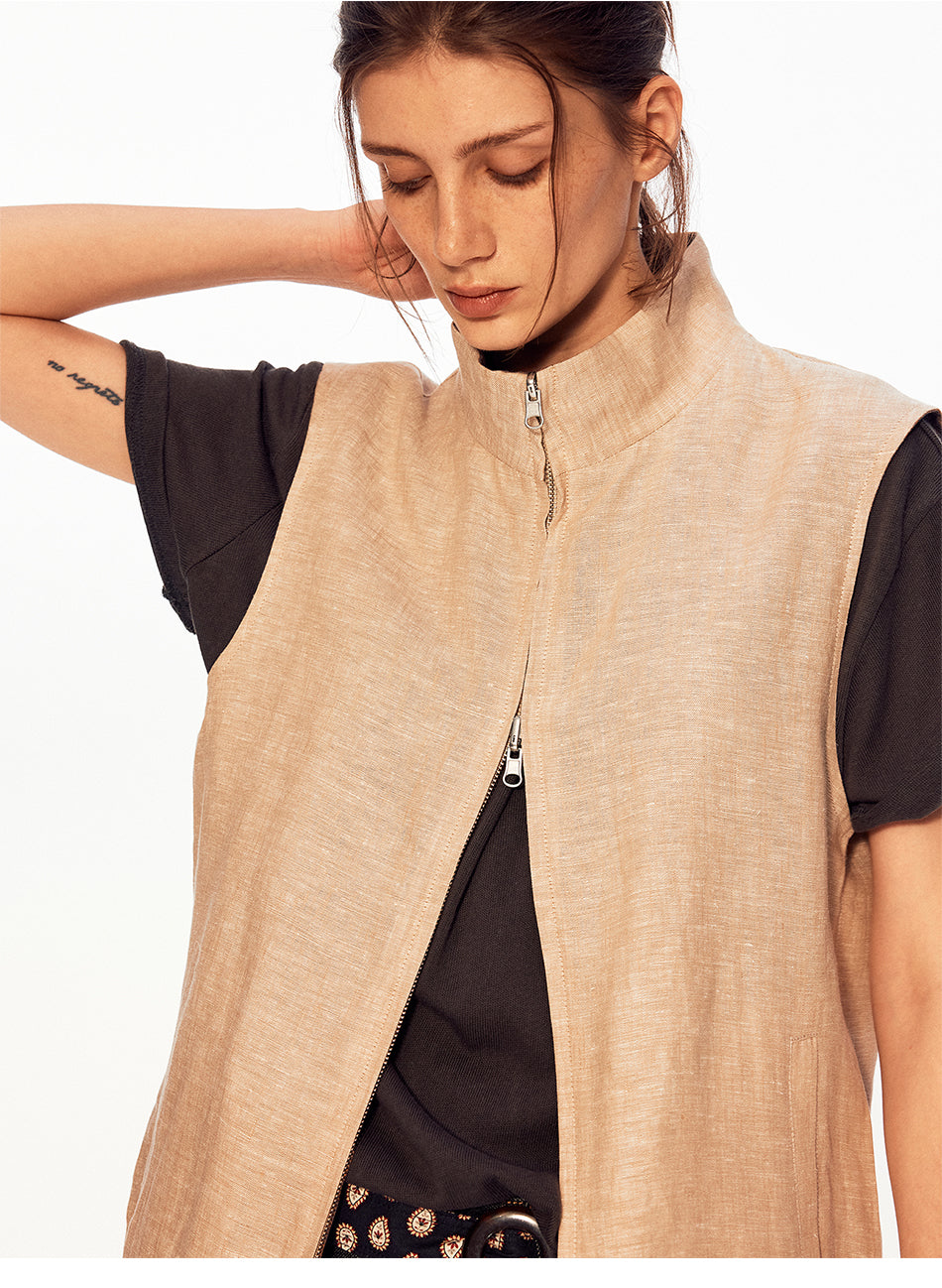 MADWITCH REVERSIBLE LINEN VEST #56601