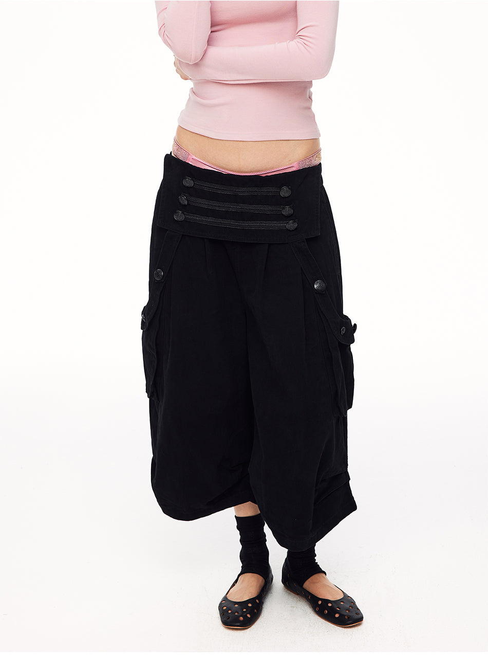 MADWITCH FOLD-OVER MULTI-BUTTON CARGO CAPRIS #H6773