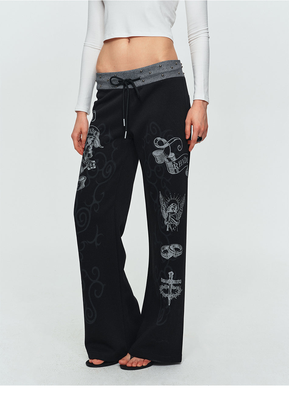 MADWITCH THORN ANGEL STUDDED SWEATPANTS #L2026543