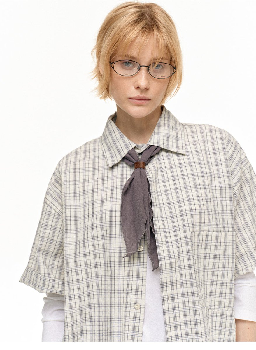 MADWITCH VINTAGE PLAID RELAXED SHIRT 26007 - MadWitch Store