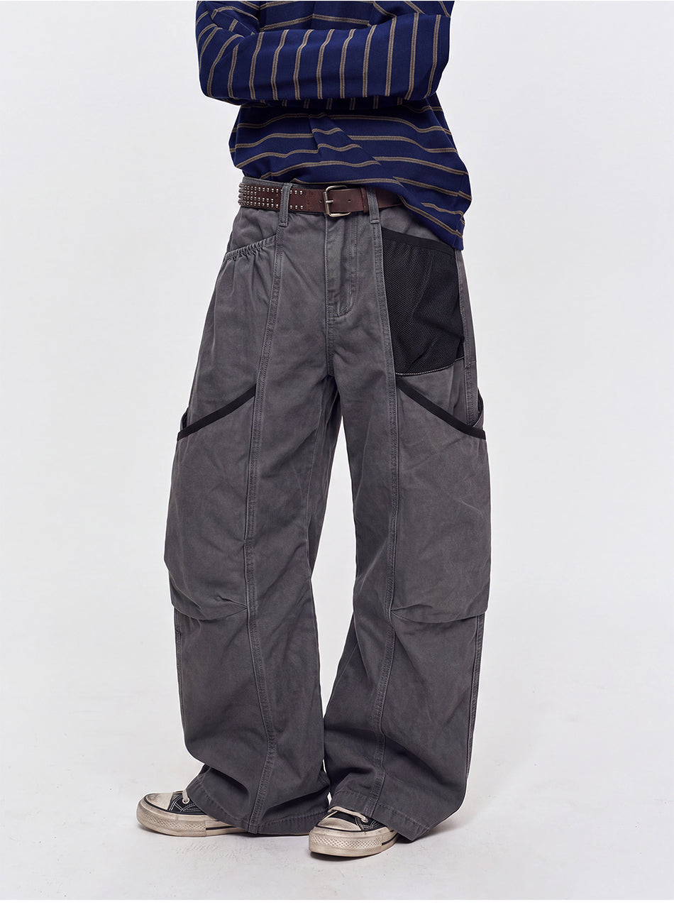 MADWITCH WASHED MESH CARGO PANTS #Z068