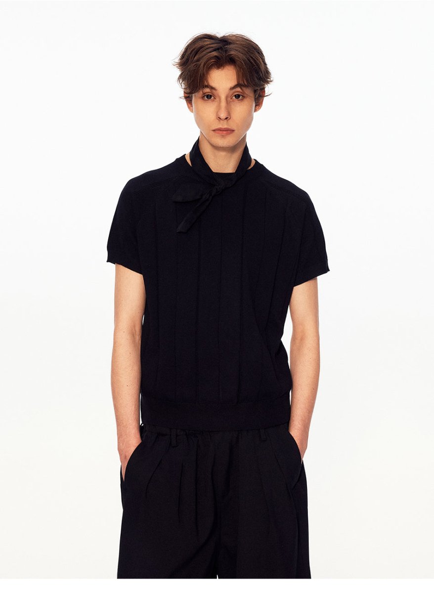 MADWITCH RIBBED RELAXED KNIT TEE 26047 - MadWitch Store