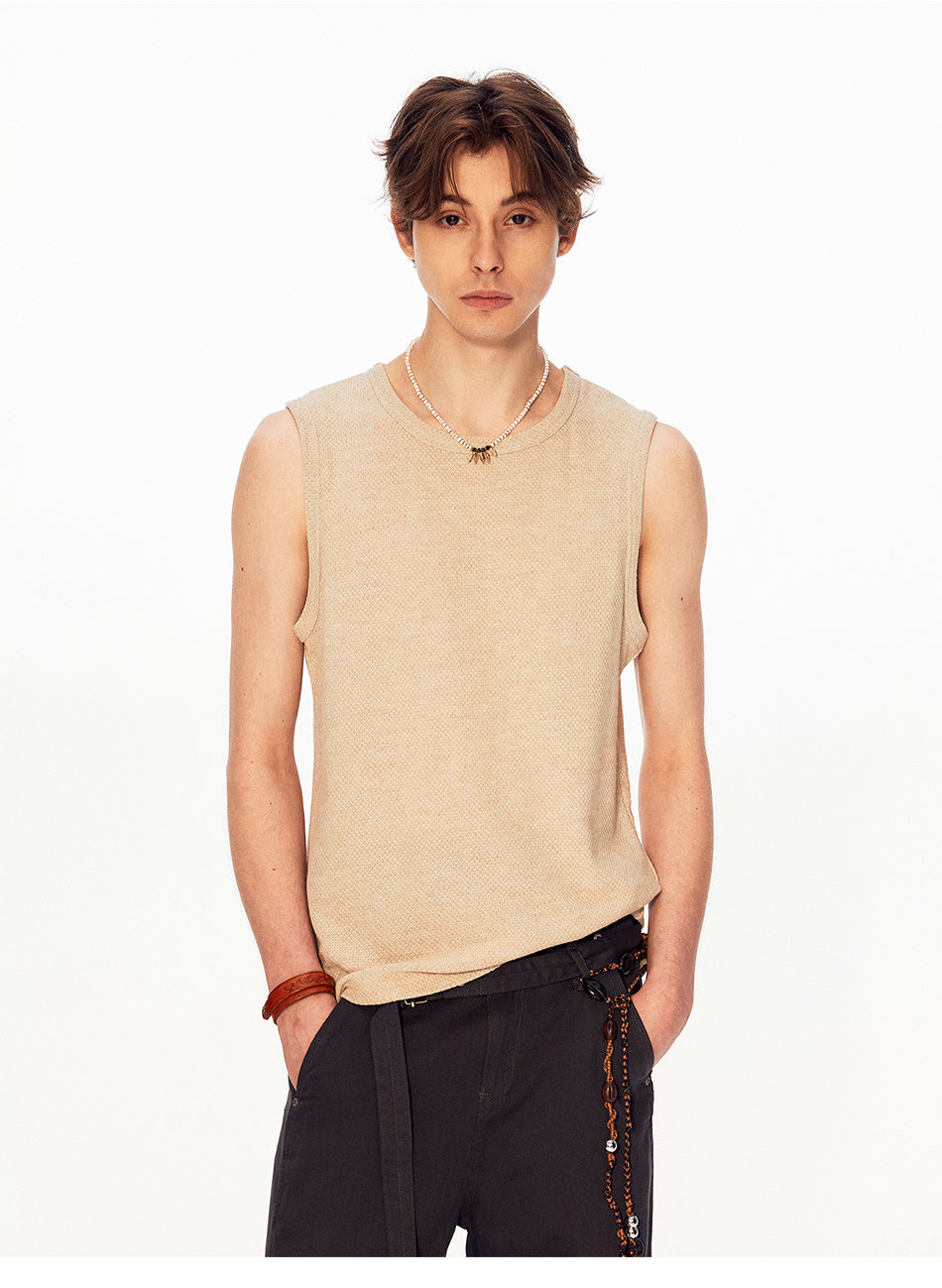 MADWITCH TEXTURED SLEEVELESS TOP #UTU067