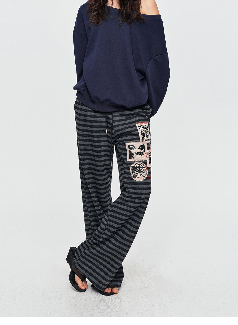 MADWITCH PATCH STRIPED SWEATPANTS #2026562
