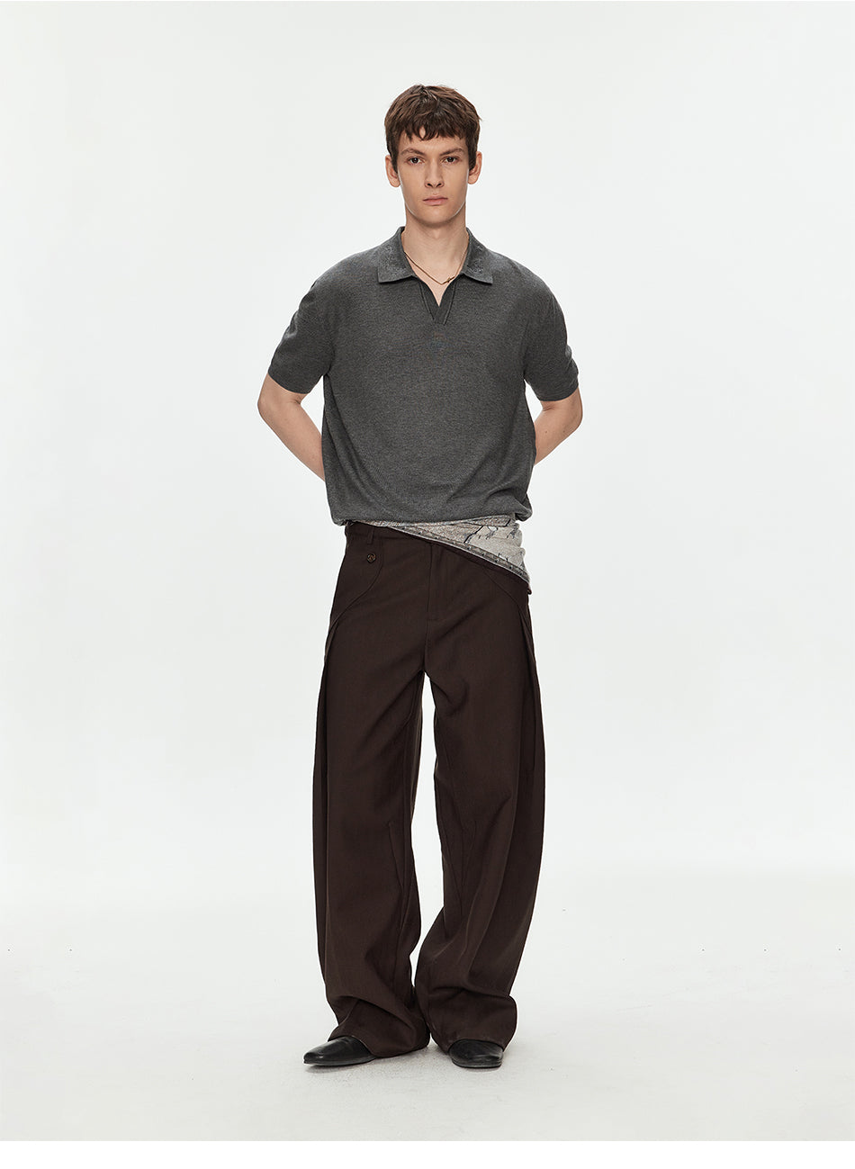 MADWITCH LYOCELL EMBROIDERED KNIT POLO SHIRT #27511