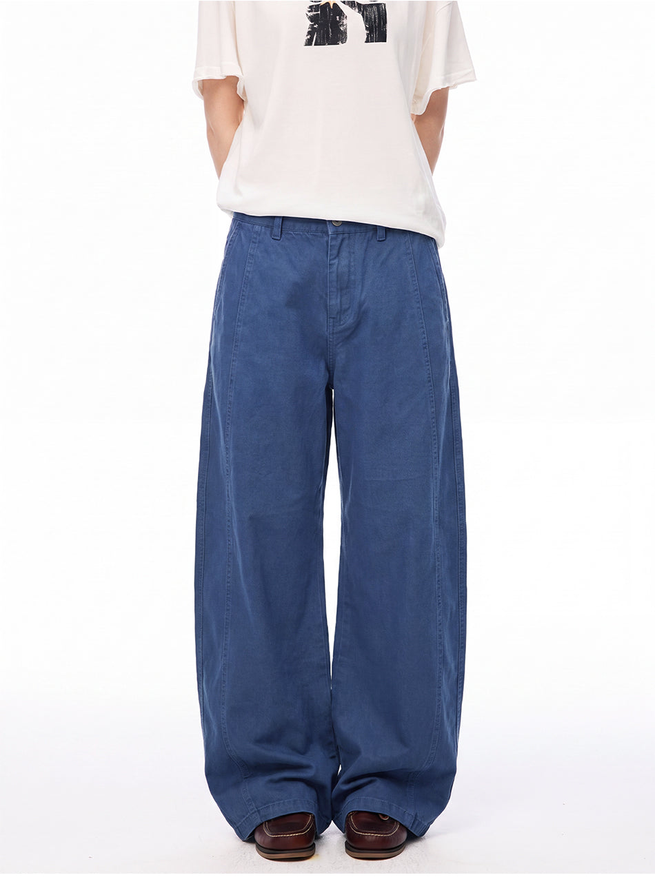 MADWITCH PLAID-PANEL SEAMED WIDE-LEG TROUSERS #2605KZ3012