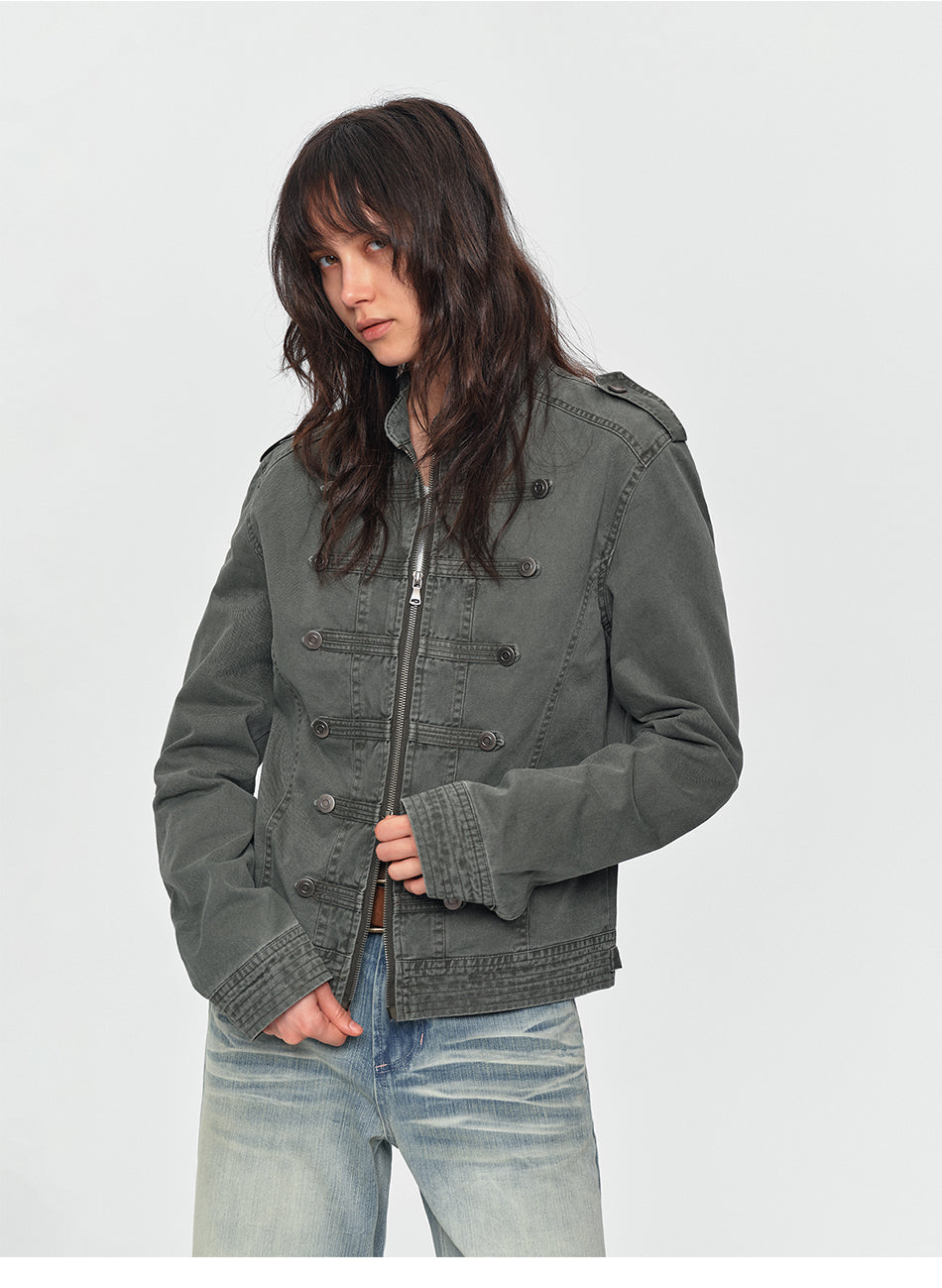 MADWITCH WASHED NAPOLEON STAND-COLLAR JACKET #26W60
