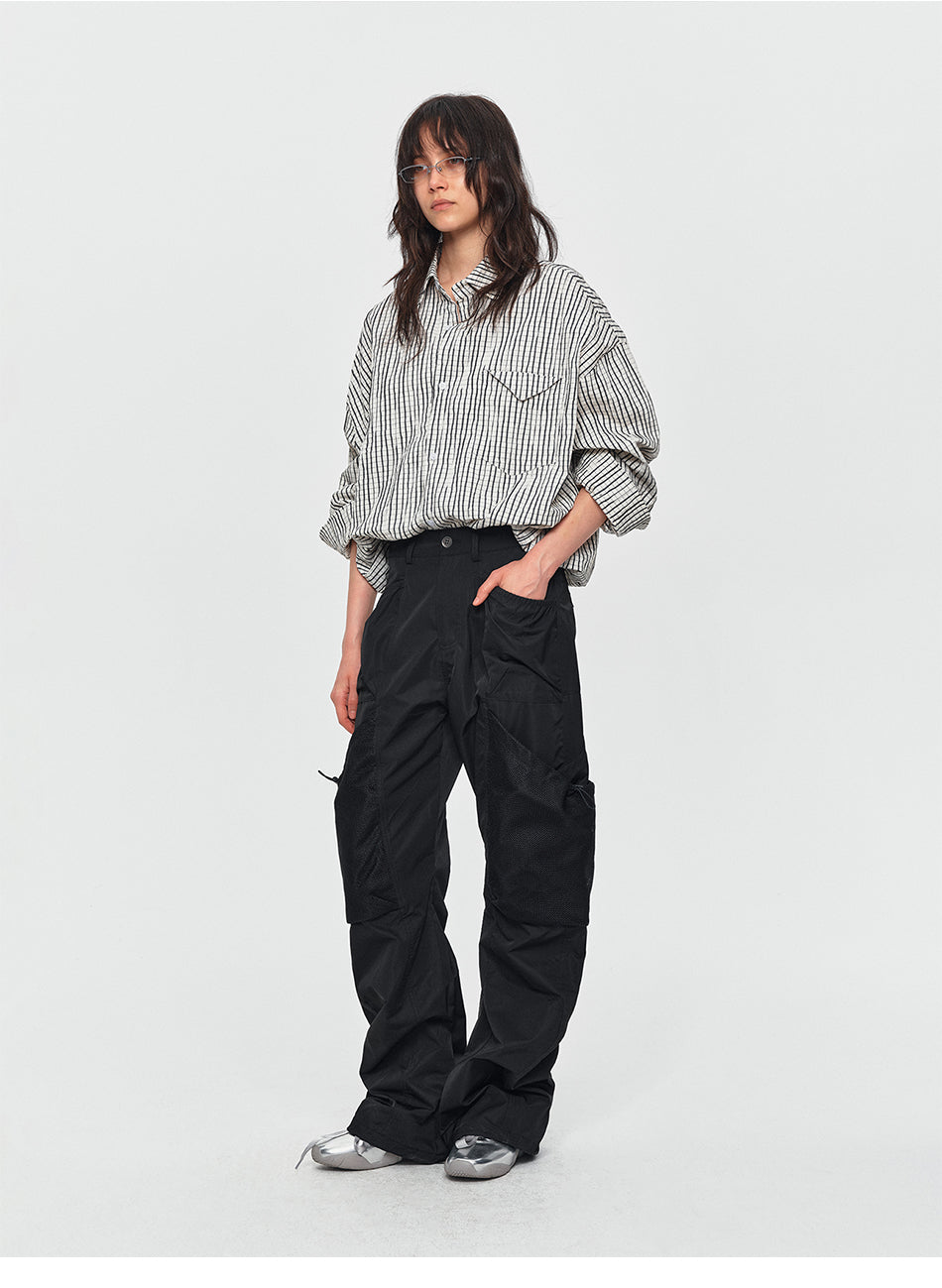 MADWITCH DECONSTRUCTED CURVED CARGO PANTS #CK61077
