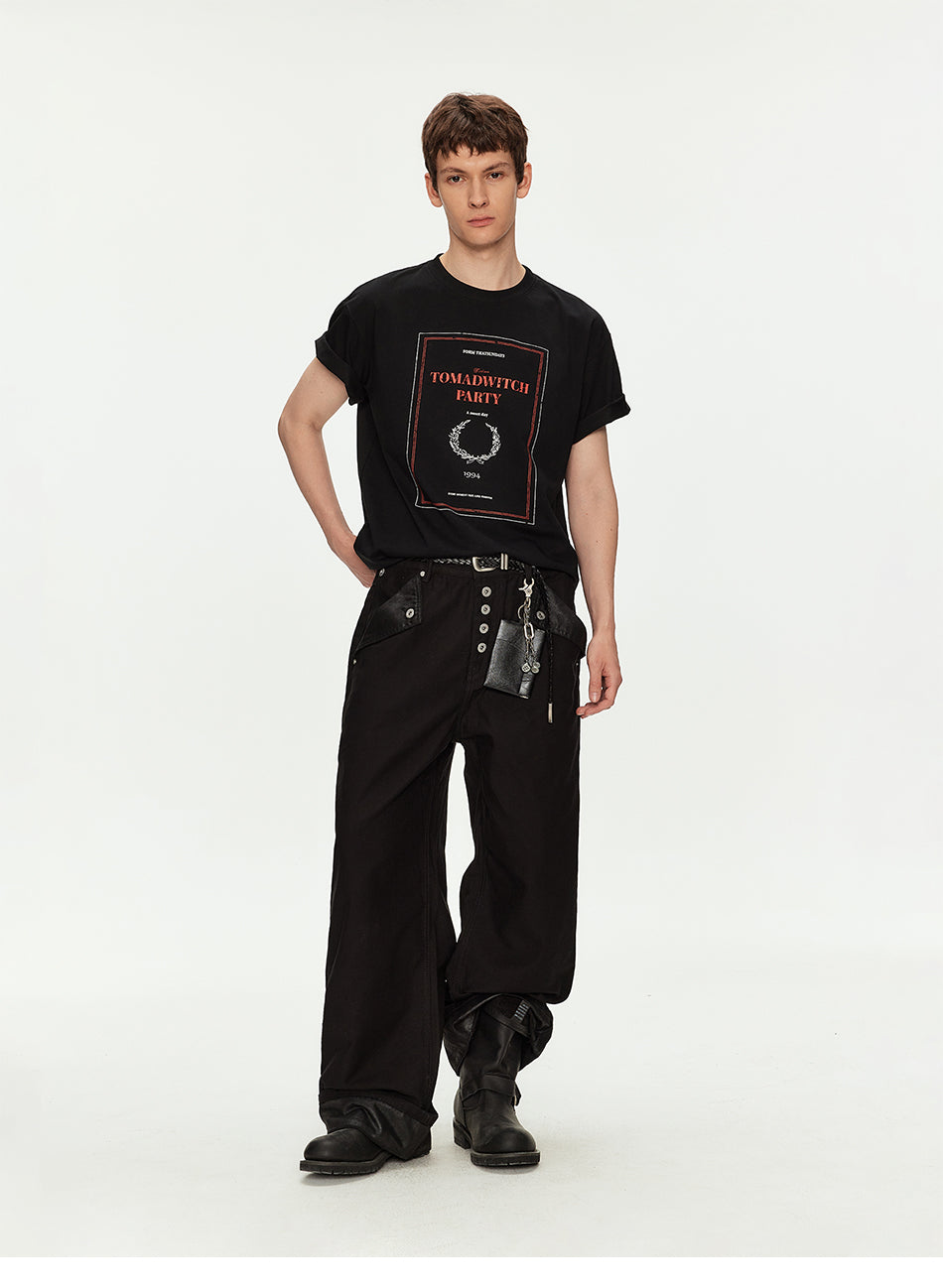 MADWITCH WHEAT PRINT RELAXED TEE #M2020