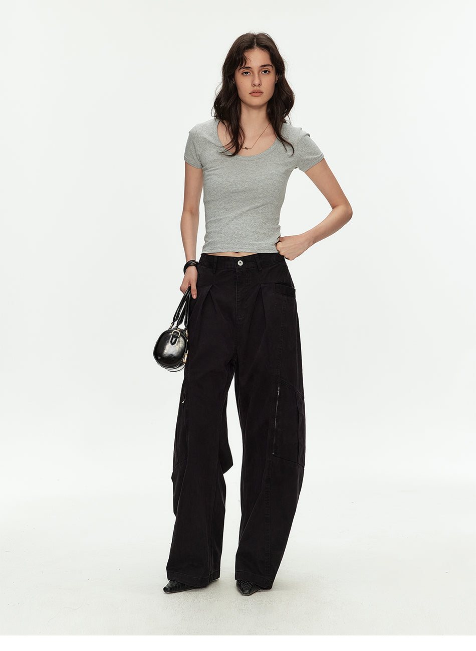 MADWITCH DECONSTRUCTED PLEATED PANTS #CK6983