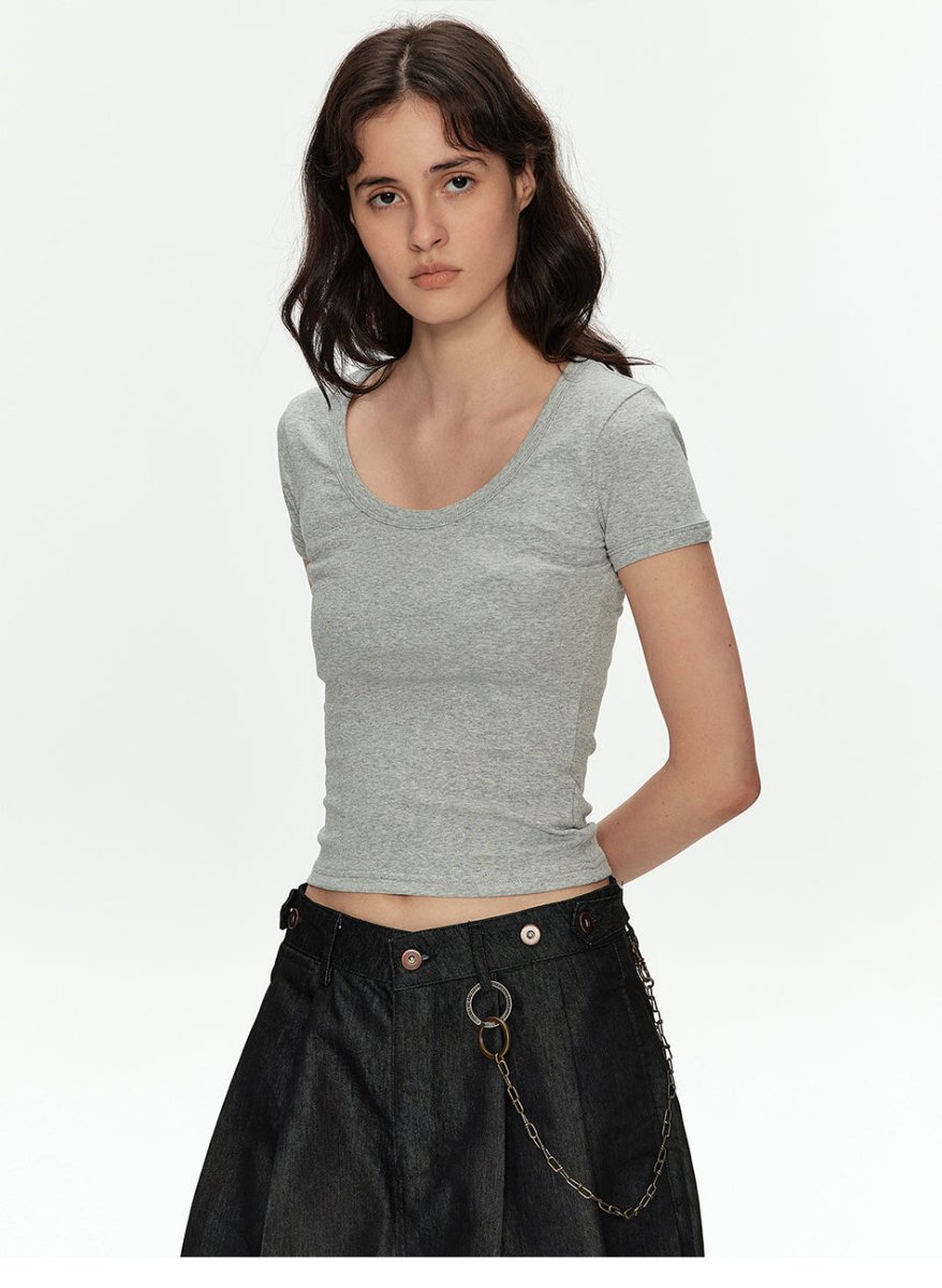 MADWITCH U-NECK FITTED TEE L0208 - MadWitch Store