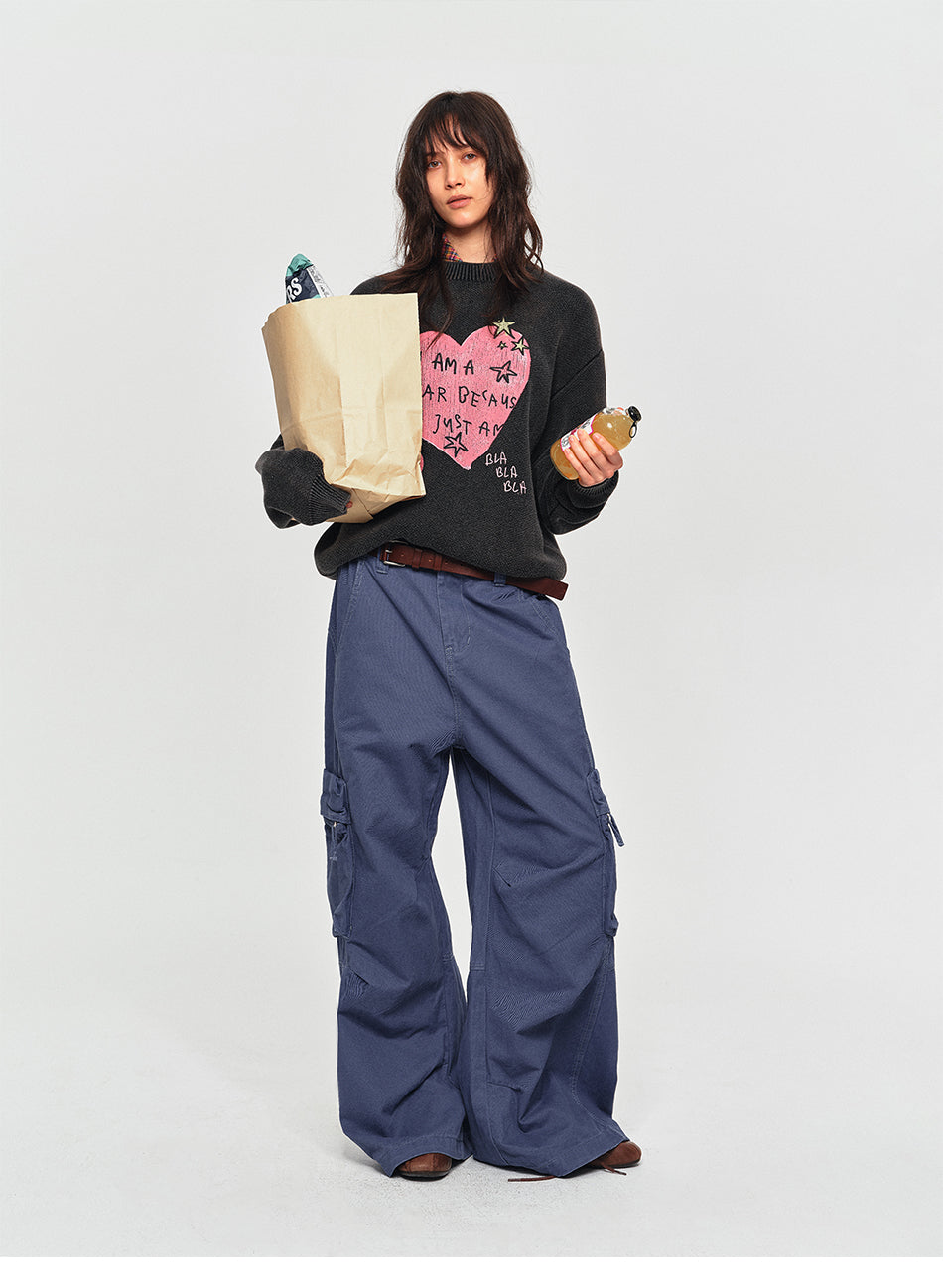 MADWITCH WASHED MULTI-POCKET CARGO PANTS #Z072